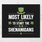 Am wahrscheinlichsten, die Shenanigans St Patrick' Bierflaschenetikett (Einzelnes Label)