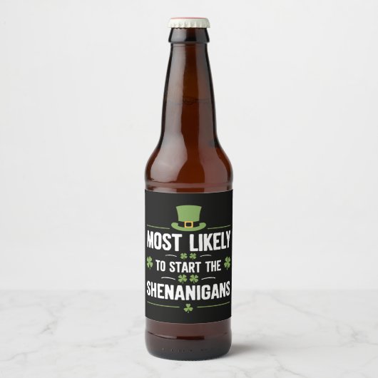 Am wahrscheinlichsten, die Shenanigans St Patrick' Bierflaschenetikett (Vorderseite)