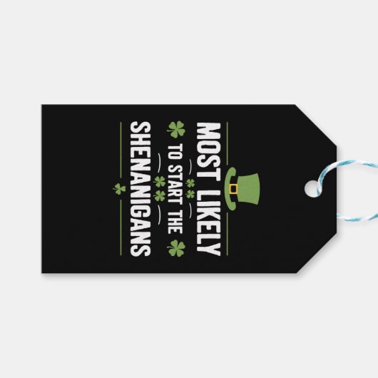 Am wahrscheinlichsten, die Shenanigans St Patrick' Geschenkanhänger (Vorderseite (Horizontal))
