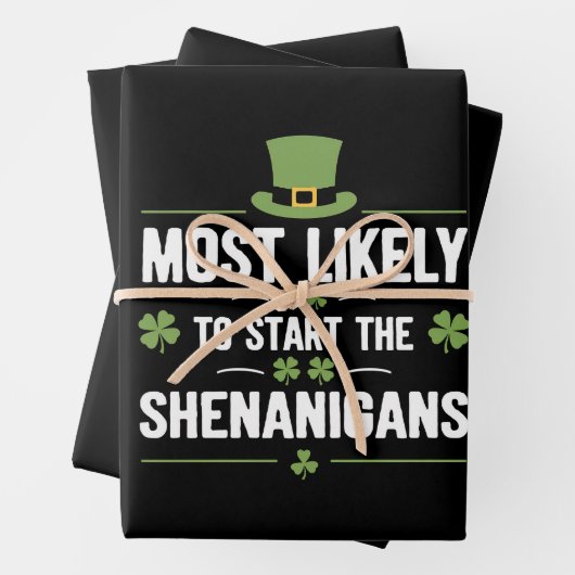 Am wahrscheinlichsten, die Shenanigans St Patrick' Geschenkpapier Set (Beispiel)