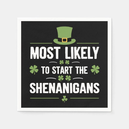 Am wahrscheinlichsten, die Shenanigans St Patrick' Serviette (Vorderseite)