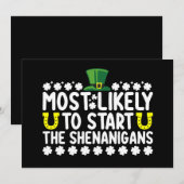 Am wahrscheinlichsten, die Shenanigans St Patricks Einladung (Vorne/Hinten)