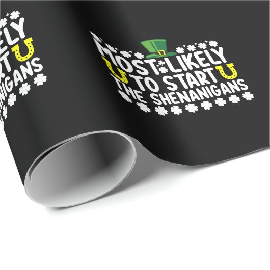 Am wahrscheinlichsten, die Shenanigans St Patricks Geschenkpapier (Rolleneckpunkt)
