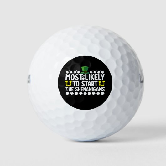 Am wahrscheinlichsten, die Shenanigans St Patricks Golfball (Vorderseite)