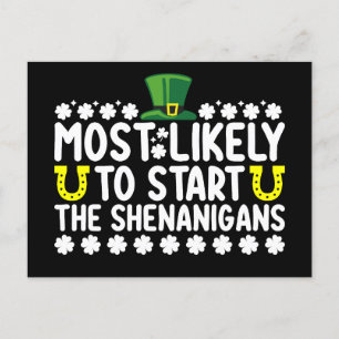 Am wahrscheinlichsten, die Shenanigans St Patricks Postkarte