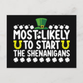 Am wahrscheinlichsten, die Shenanigans St Patricks Postkarte (Vorderseite)