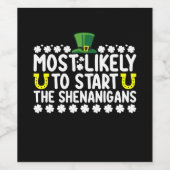 Am wahrscheinlichsten, die Shenanigans St Patricks Weinetikett (Einzelnes Label)