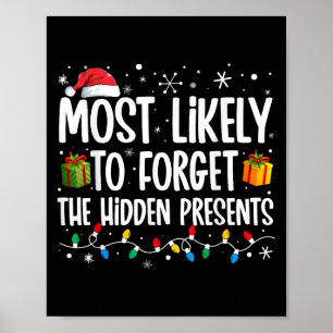 Am wahrscheinlichsten, die versteckte Weihnachtsze Poster
