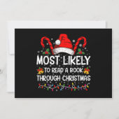 Am wahrscheinlichsten ein Buch bis Weihnachten zu Einladung (Vorderseite)