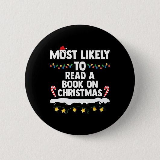 Am wahrscheinlichsten ein Buch über Weihnachten Ma Button (Vorderseite)