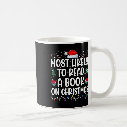 Am wahrscheinlichsten ein Buch über Weihnachten Ma Kaffeetasse (Rechts)