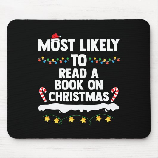 Am wahrscheinlichsten ein Buch über Weihnachten Ma Mousepad (Vorne)