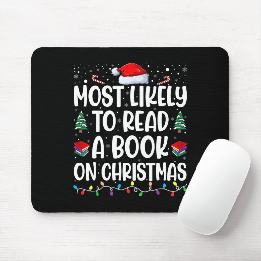 Am wahrscheinlichsten ein Buch über Weihnachten Ma Mousepad (Mit Mouse)