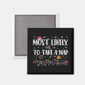 Am wahrscheinlichsten ein Nickerchen Weihnachtsurl Magnet (Vorderseite/Rückseite)