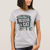 🐱 am wahrscheinlichsten eine Katze zu retten | Ca T-Shirt (Vorderseite)
