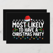 Am wahrscheinlichsten eine Weihnachtsfamilie zu ha Einladung (Vorne/Hinten)