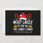 Am wahrscheinlichsten essen alle Bonbons Weihnacht Einladung (Vorderseite)