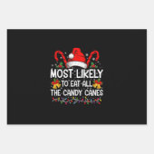 Am wahrscheinlichsten essen alle Bonbons Weihnacht Geschenkpapier Set (Vorderseite)