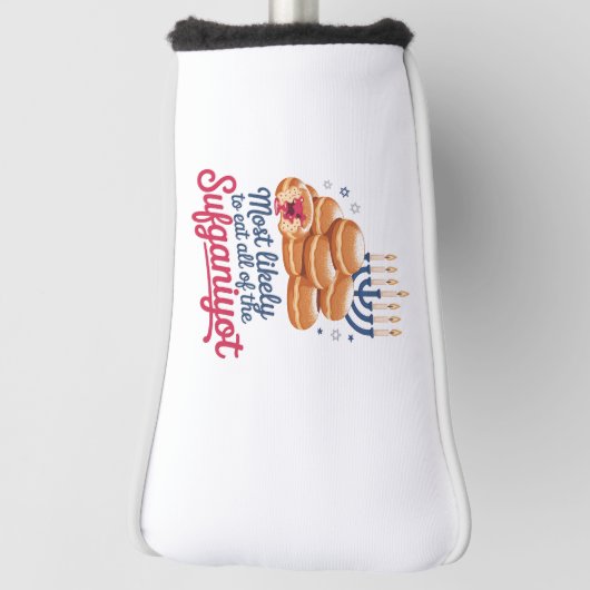 Am wahrscheinlichsten essen alle Sufganiyot Hanukk Golf Headcover (Rotieren 90)
