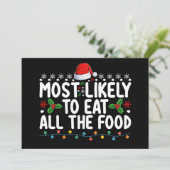 Am wahrscheinlichsten essen alle Weihnachtsfamilie Einladung (Stehend Vorderseite)