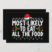 Am wahrscheinlichsten essen alle Weihnachtsfamilie Einladung (Vorne/Hinten)