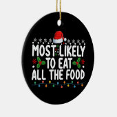 Am wahrscheinlichsten essen alle Weihnachtsfamilie Keramik Ornament (Rechts)