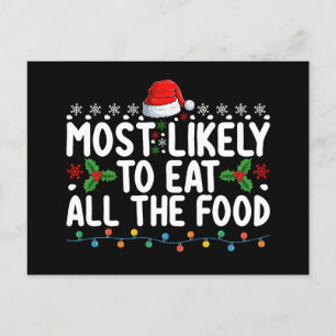 Am wahrscheinlichsten essen alle Weihnachtsfamilie Postkarte