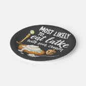 Am wahrscheinlichsten essen Latkes mit sauer Creme Pappteller (Schrägansicht)