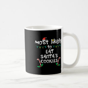 Am wahrscheinlichsten essen Santas Cookie Weihnach Kaffeetasse