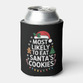 Am wahrscheinlichsten essen Santas Cookies Familie Dosenkühler (Kanne Vorderseite)