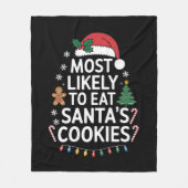 Am wahrscheinlichsten essen Santas Cookies Familie Fleecedecke (Vorderseite)