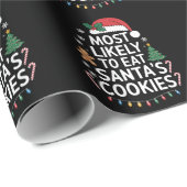 Am wahrscheinlichsten essen Santas Cookies Familie Geschenkpapier (Rolleneckpunkt)