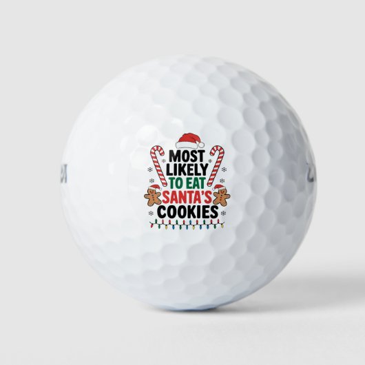 Am wahrscheinlichsten essen Santas Cookies Familie Golfball (Vorderseite)