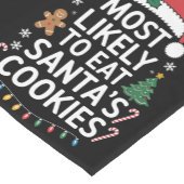 Am wahrscheinlichsten essen Santas Cookies Familie Kurzer Tischläufer (Ecke)
