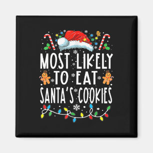 Am wahrscheinlichsten essen Santas Cookies Familie Magnet