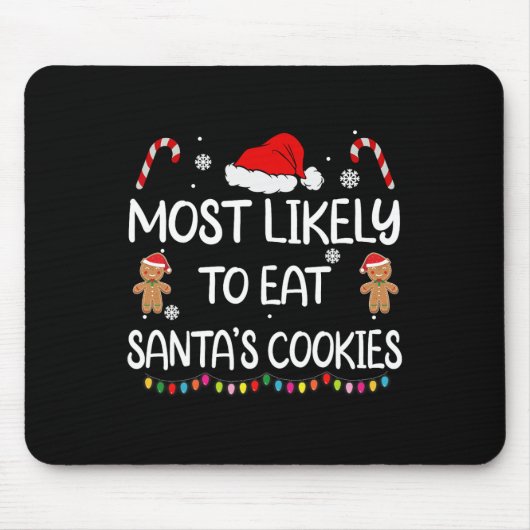 Am wahrscheinlichsten essen Santas Cookies Familie Mousepad (Vorne)