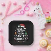 Am wahrscheinlichsten essen Santas Cookies Familie Pappteller (Party)