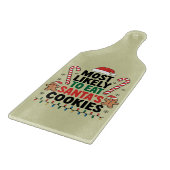 Am wahrscheinlichsten essen Santas Cookies Familie Schneidebrett (Ecke)