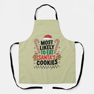 Am wahrscheinlichsten essen Santas Cookies Familie Schürze
