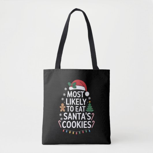 Am wahrscheinlichsten essen Santas Cookies Familie Tasche (Vorderseite)