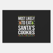 Am wahrscheinlichsten essen Santas Cookies Weihnac Geschenkpapier Set (Vorderseite)