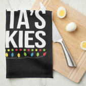 Am wahrscheinlichsten essen Santas Cookies Weihnac Geschirrtuch (Viertel Falte)