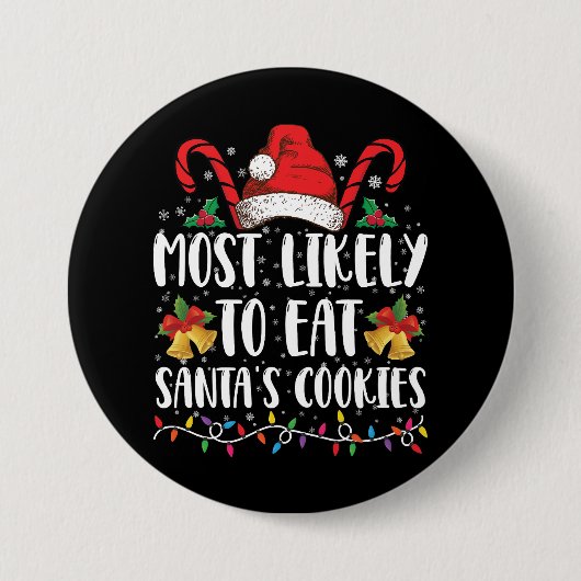 Am wahrscheinlichsten essen Weihnachten des Weihna Button (Vorderseite)
