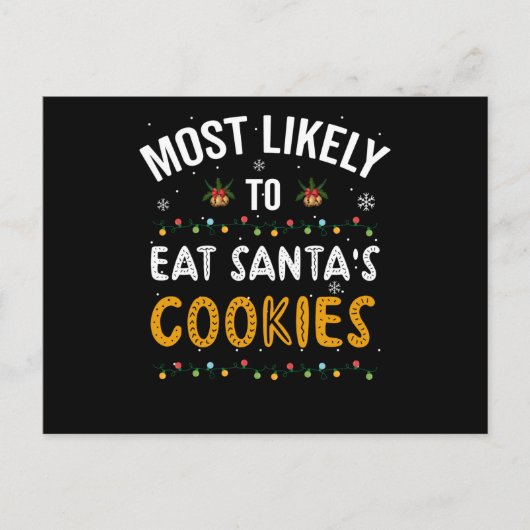 Am wahrscheinlichsten essen Weihnachten, Weihnacht Postkarte (Vorderseite)