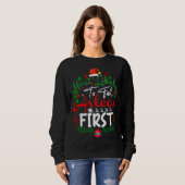 Am wahrscheinlichsten fällt Asleep Erste Spaß Weih Sweatshirt (Vorne ganz)