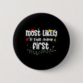 Am wahrscheinlichsten fällt Asleep erste Weihnacht Button (Vorderseite)