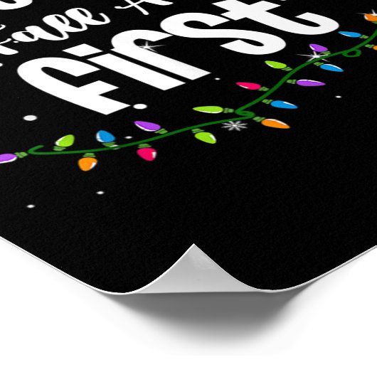 Am wahrscheinlichsten fällt Asleep erste Weihnacht Poster (Ecke)