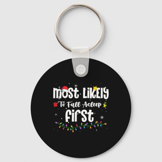 Am wahrscheinlichsten fällt Asleep erste Weihnacht Schlüsselanhänger (Vorderseite)