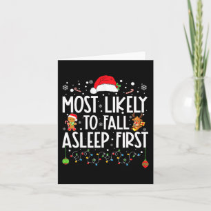 Am wahrscheinlichsten fällt Asleep First Fun Xmas  Karte