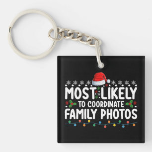Am Wahrscheinlichsten Familienfotos zu Weihnachten Schlüsselanhänger